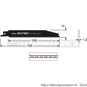 Rotec 525 reciprozaagblad RC850 S922EHM set 3 stuks - W50907159 - afbeelding 2