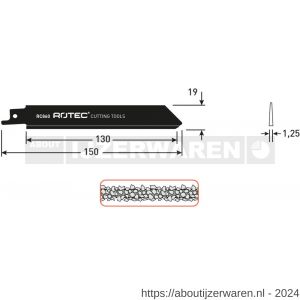 Rotec 525 reciprozaagblad RC860 - W50907160 - afbeelding 2