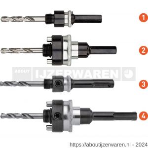 Rotec 527 standaard adapter zeskant 9 mm voor gatzagen diameter 32-210 mm - W50907283 - afbeelding 1