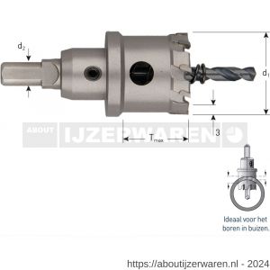 Rotec 534 HM gatfrees Easy Tmax=26 mm diameter 34,0 mm d2=10 mm - W50907715 - afbeelding 2