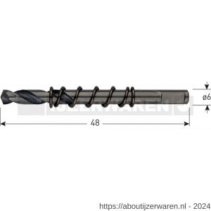 Rotec 534 centreerboor met uitwerpveer voor 534.xxx1 diameter 16-100 mm diameter 6x76 mm - W50907778 - afbeelding 2