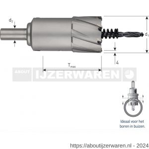 Rotec 535 HM gatfrees Heavy-Duty Tmax=55 mm diameter 50,0 mm d2=13 mm - W50907824 - afbeelding 2