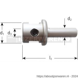 Rotec 535 Houder diameter 13 > diameter 20/8 mm voor HM gatfrees 535 diameter 65-100 mm - W50912743 - afbeelding 2