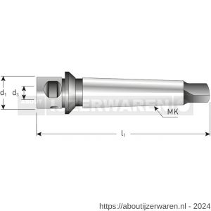 Rotec 535 houder MK3 > diameter 32/8 voor HM gatzaag 535 diameter 105-125 mm - W50907856 - afbeelding 2