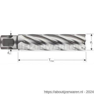 Rotec 536 HSS-XE kernboor Silver-Line universeel 19 diameter 50x80 mm - W50908061 - afbeelding 2