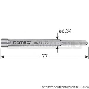 Rotec 545 uitwerpstift diameter 6,35x77 mm - W50908294 - afbeelding 2