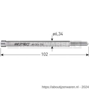 Rotec 545 uitwerpstift diameter 6,35x102 mm - W50908295 - afbeelding 2