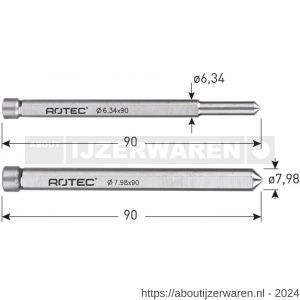 Rotec 545 uitwerpstift diameter 7,98x90 mm - W50908300 - afbeelding 2