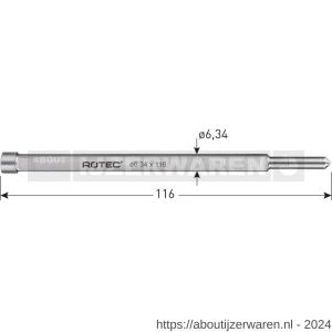 Rotec 545 uitwerpstift diameter 6,34x116 mm - W50908302 - afbeelding 2