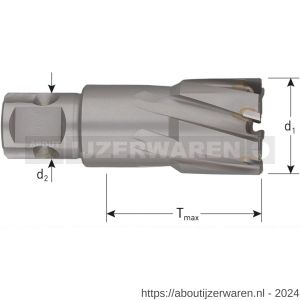 Rotec 546 HM kernboor Hard-Line universeel 19 diameter 50x40 mm - W50908458 - afbeelding 2