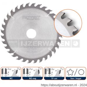 Rotec 553 HM zaagblad voor handmachine diameter 100x3,97x22 mm Z=12 WZ - W50908637 - afbeelding 1