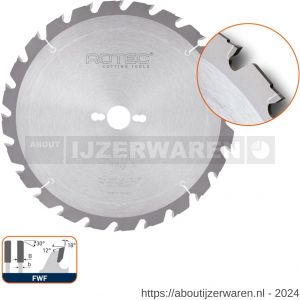 Rotec 553 HM bouwzaagblad diameter 300x3,2x30 mm Z=24 FWF - W50908744 - afbeelding 1