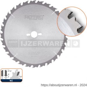 Rotec 554 HM schulpzaag met anti-terugslag diameter 350x3,5x30 mm Z=24 WZ - W50908770 - afbeelding 1