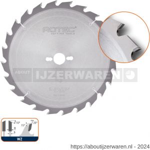 Rotec 554 HM schulpzaag zonder anti-terugslag diameter 300x3,2x30 mm Z=24 WZ - W50908784 - afbeelding 1