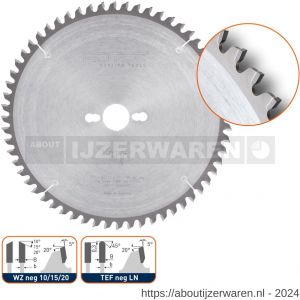 Rotec 554 HM afkort- en verstekzaagblad diameter 250x3,2x30 mm Z=60 WZ neg 15 - W50908837 - afbeelding 1