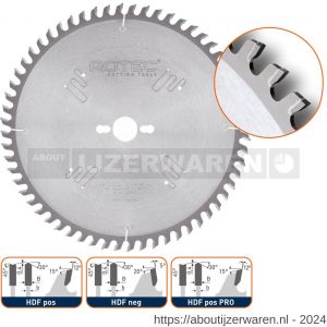 Rotec 554 HM formaatzaagblad dak-hol diameter 250x3,2x30 mm Z=48 HDF pos - W50908852 - afbeelding 1