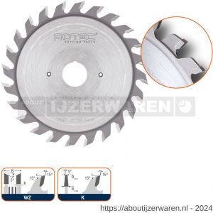 Rotec 554 HM voorritszaagblad voor 554.5 diameter 120x2,83,8x50 mm Z=2x12 WZ - W50908874 - afbeelding 1