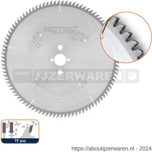 Rotec 555 HM zaagblad voor NF non-ferro metalen stationair diameter 300x3,2x30 mm Z=72 TF pos - W50908938 - afbeelding 1