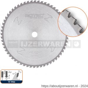 Rotec 556 HM dry-cutter zaagblad staal Long-Life diameter 250x2,2x30 mm Z=48 TF Pro - W50909046 - afbeelding 1