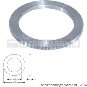 Rotec 589 reduceer pasring HM cirkelzaag diameter 16,0x12,7x1,6 mm - W50909075 - afbeelding 1