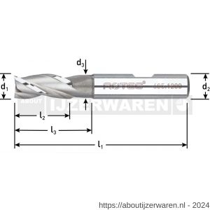 Rotec 605 HSS-E universeelfrees DIN 884 kort ongecoat diameter 3,5 mm - W50909344 - afbeelding 2