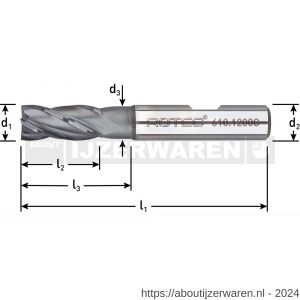 Rotec 610 HSS-E vingerfrees DIN 844 kort AlCrN-gecoat diameter 20 mm - W50909424 - afbeelding 2