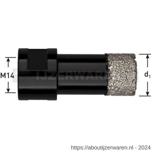 Rotec 757 diamantboorkroon graniet-tegel M14 opname 75x35 mm - W50909919 - afbeelding 1