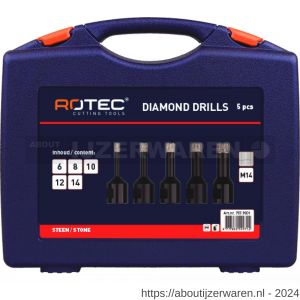 Rotec 757 diamantboorkroonset M14-opname 5 delig diameter 6-14 mm - W50909921 - afbeelding 1