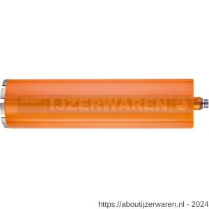 Rotec 775 diamantboor oranje droog diameter 77x400 mm 1/2 inch aansluiting 4 segmenten 24x4,0x9,0 mm - W50910209 - afbeelding 1