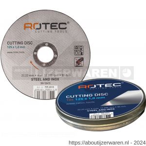 Rotec 799 doorslijpschijf Opti-Line diameter 125x1,0x22,2 mm in blik set 10 stuks - W50910423 - afbeelding 1