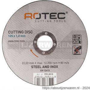 Rotec 799 doorslijpschijf Opti-Line diameter 125x1,0x22,2 mm set 25 stuks - W50910425 - afbeelding 1