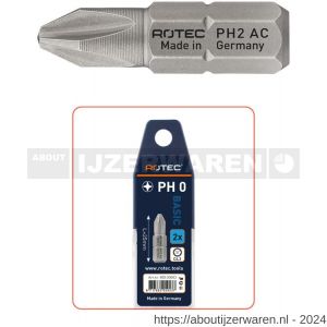 Rotec 800 schroefbit Basic C6.3 Phillips PH 0x25 mm set 2 stuks - W50911335 - afbeelding 1