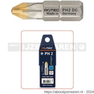 Rotec 800 schroefbit Diamond C6.3 Phillips PH 2x25 mm set 2 stuks - W50911345 - afbeelding 1