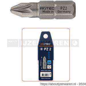 Rotec 803 schroefbit Basic C6.3 Pozidriv PZ 1x25 mm set 2 stuks - W50911386 - afbeelding 1