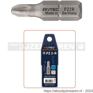 Rotec 803 schroefbit Basic C6.3 Pozidriv PZ 2Rx25 mm gereduceerd set 2 stuks - W50911428 - afbeelding 1