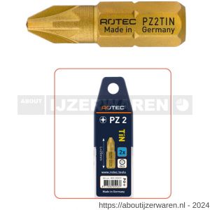 Rotec 803 schroefbit TiN C6.3 Pozidriv PZ 3x25 mm set 2 stuks - W50911391 - afbeelding 1