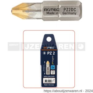 Rotec 803 schroefbit Diamond C6.3 Pozidriv PZ 2x25 mm set 2 stuks - W50911393 - afbeelding 1