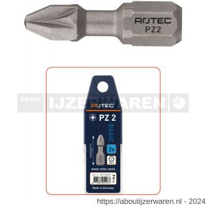 Rotec 804 Torsion schroefbit Basic C6.3 Pozidriv PZ 2x25 mm set 2 stuks - W50911396 - afbeelding 1