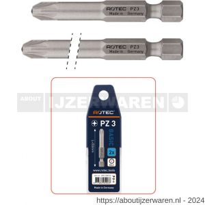 Rotec 805 krachtbit Basic E6.3 Pozidriv PZ 3x152 mm E6.3 - W50911415 - afbeelding 1