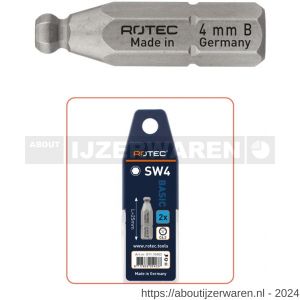 Rotec 811 schroefbit inbus C6.3 SW3x25 mm kogelkop set 2 stuks - W50911331 - afbeelding 1