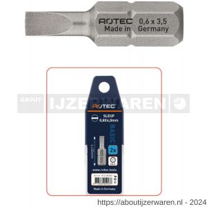 Rotec 812 schroefbit Basic C6.3 zaagsnede SL 0,6x3,5 mm L=25 mm set 2 stuks - W50911595 - afbeelding 1