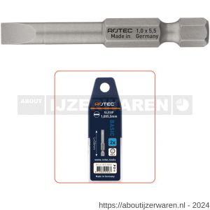 Rotec 812 krachtbit Basic E6.3 zaagsnede SL 1,0x5,5 mm L=50 mm set 2 stuks - W50911602 - afbeelding 1