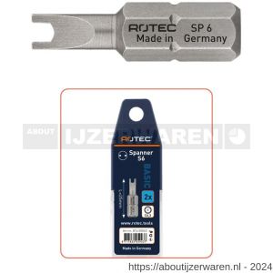 Rotec 814 schroefbit Basic C6.3 met spanner SP 6x25 mm set 2 stuks - W50911457 - afbeelding 1