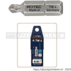 Rotec 815.1 schroefbit Basic C6.3 Torq-Set TS 1x 25 mm set 2 stuks - W50911460 - afbeelding 1