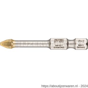 Rotec 817 Impact schroefbit Diamond E6.3 Phillips PH 1x50 mm set 5 stuks - W50910721 - afbeelding 1