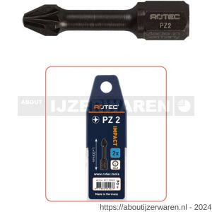 Rotec 817 Impact schroefbit Pozidriv PZ 2x30 mm C6.3 Basic set 2 stuks - W50911417 - afbeelding 1