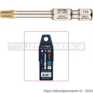 Rotec 817 Impact schroefbit Torx T 30x50 mm E6.3 Diamond set 2 stuks - W50911561 - afbeelding 1