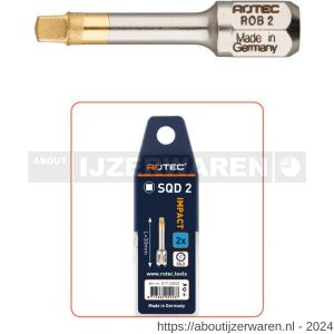 Rotec 817 Impact schroefbit C6.3 Diamond Robertson SQD 3x30 mm set 2 stuks - W50911452 - afbeelding 1