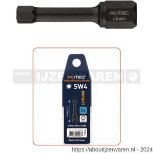 Rotec 817 Impact schroefbit inbus SW 3 L=30 mm C6.3 Basic set 2 stuks - W50911319 - afbeelding 1