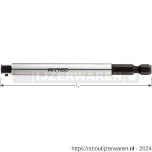 Rotec 820 adapter E6.3 > vierkant 1/4 inch met stift L=100 mm - W50912889 - afbeelding 1